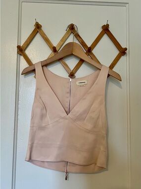 L'AGENCE Blush Pink V-Neck Sleeveless Top
